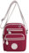 FAVORTALK Kleine Umhängetasche Damen Crossbody Bag - Multifunktionale Multi Pocket Taschen für Reisen Tägliches Arbeiten Einkaufen Rot,DJB02003