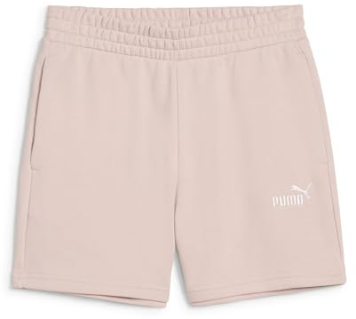 PUMA Damen ESS Small No. 1 Logo 5'' High-Waist Shorts TR (s) Gestrickte Shorts, Rose Quartz, XXL