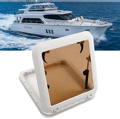 Boat Window 19.49x19.49in Thick Tempered Glass, Watertight Seal, Adjustable Opening, Anti-, Anti-Aging, Recessed Handle Locking System, Suitable for Boat, Yacht, Nautical, RV
