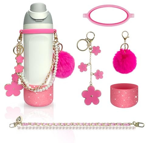 AMUSEPROFI Water Bottle Handle Strap Compatible for Owala Accessories Compatible for Owala Boot Compatible for Owala Charms- Convenient, Stylish & Durable Hydration Solution for On-the-Go 24oz 32oz