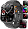 Smartwatch EKG+HRV/Harnsäure/BMI Herren Damen 1,97 AMOLED Gesundheitsuhr mit Telefonfunktion 24H Herzfrequenz SPO2 Blutdruck Körpertemperatur ΒΙυtｚυcker Apnoe Schlafmonitor Fitnessuhr für Android/iOS