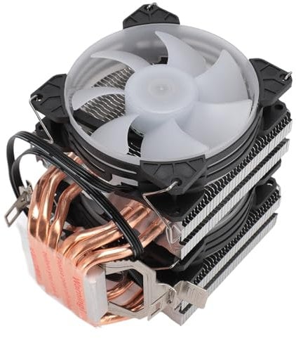 CPU Air Cooler, Dual Tower 4pin 90mm 6 Heat Pipes CPU Cooler CPU Cooler Computer CPU Cooling Fans for LGA115X 1366 for 754 AM2