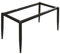 Moderne Metall-Tischbeine, Rahmen für Möbel, Esstisch, Bein-Set mit Teilbecher und Schraube, ideal für Marmorglas oder Holzplatte, 147 x 56 x 72 cm, Schwarz