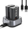 Battery Charger for Ring Rechargeable Battery, Dual Port V4 Ring Battery Charger Station for Ring Spotlight Cam Ring Video Doorbell 2/3/3Plus/4 Ring Stick Up Cam Batteries (Battery NOT Included)