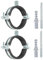 PATIKIL 2.9-3.1/74-80mm Split Ring Pipe Hanger, 2 Pcs Heavy Duty Adjustable Pipe Bracket Clamp Galvanized Iron Wall Ceiling Mount Pipe Strap Support with Screws & Expansion Tube, Black