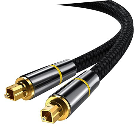 HOMSFOU Fibre First Optical Cable Extension Fiber Optic Audio Cable Male to Male for Home Theater