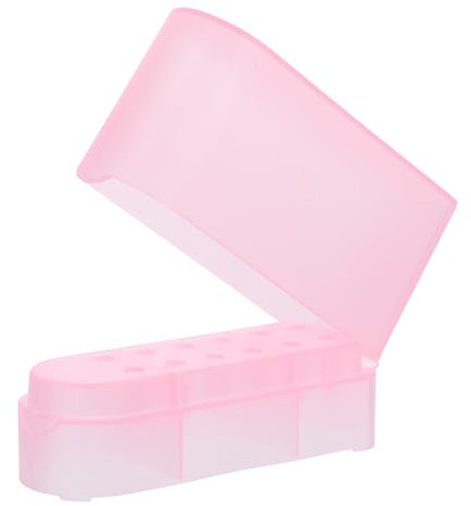 minkissy Aufbewahrungsbox Für Nagelbohrer Organizer Mit Lochdesign Für Nagelschleifköpfe Box Aus Kunststoff Für Maniküre Werkzeuge Etui Zum Lagern Und Transportieren