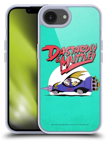 Head Case Designs Officially Licensed Wacky Races Automobile Classic Gel Case [Military Grade Protection] Compatible with Apple iPhone 16e / iPhone 17e and Compatible with MagSafe