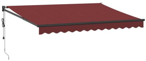 vidaXL Toldo retráctil automático Burdeos 350x250 cm, toldo, toldo de Patio, Dosel toldo, toldo de Puerta, Dosel retráctil, toldo de jardín