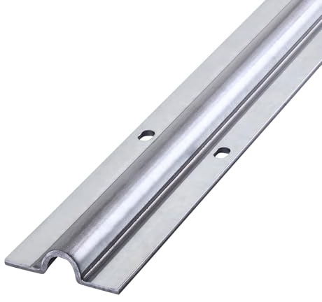 SOTECH Rail au sol pour porte roulante avec roulettes (R10) Rail | de roulement 1000 x 55 x 15 mm en acier galvanisé pour porte coulissante