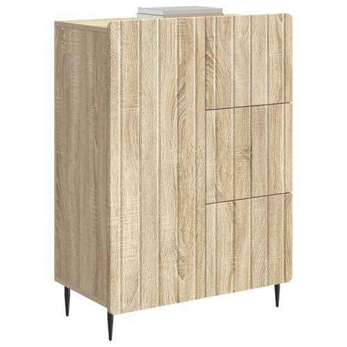 vidaXL Sideboard Sonoma-Eiche 66 x 34,5 x 91,5 cm Holzwerkstoff, Moderner Sideboard, praktischer Stauraum, rechteckiger Wohn- und Essbereich-Organizer, tolle Lösung