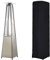 Outsunny 10.5KW Propane Patio Heater Freestanding Pyramid Gas Outdoor Tower Heater Warmer with Wheels, Rain Cover, Regulator and Hose - Silver