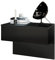 Vladon Nachttisch Sleep, Made in Germany, Nachttischschrank mit Schublade zur Wandmontage, Schwarz matt/Schwarz matt (60 x 46 x 35 cm)