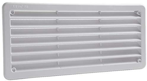 GRILLE RECTANGULAIRE EN PVC ENCASTRABLE 270 x 120 mm DISTRIBUTION AIR CHAUD INTERIEUR EXTERIEUR VENTILATION MAISON