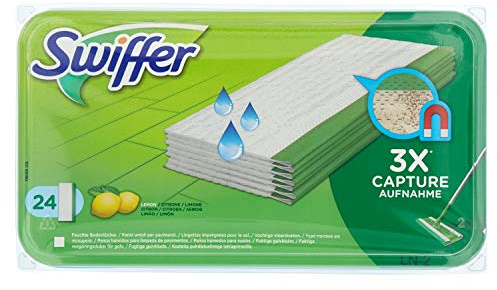 Swiffer Wet Panni Umidi Lavapavimenti per Scopa, 24 Panni