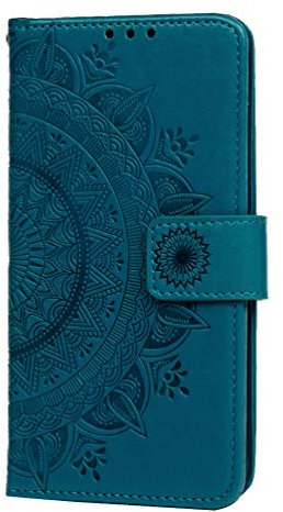 Suonan Case for Honor 10 Lite Cover, Huawei P Smart 2019 Wallet Case PU Premium Leather Huawei P Smart 2019 Phone Cover Flip Shockproof with Card Slots Kickstand Magnetic For Huawei P Smart 2019 Blue