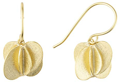 Heideman Ohrringe Damen Rota - aus hochwertigem Edelstahl - silber gold farbend matt - Ohrstecker hängend für Frauen im Flora Design