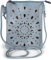 styleBREAKER Damen Mini Bag Umhängetasche mit Cutouts in Ethno Blumen Form und Nieten, Schultertasche, Handtasche, Tasche 02012304, Farbe:Jeansblau