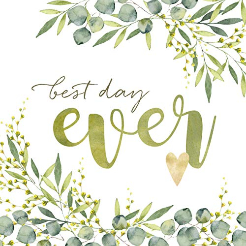 CasaJame Servietten (2er Set / 40Stück) 3-lagig 33x33cm Best Day Ever