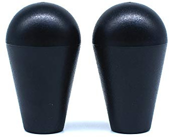 Arcity HY PJ092 15 - Juego de 2 pomos ovalados para palanca de mando de arcade estilo americano, color negro y negro para Zippy Sanwa Seimitsu, Arcade1up