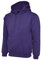 Felpa con cappuccio da uomo classica tinta unita con cappuccio (22 colori), Viola, XL