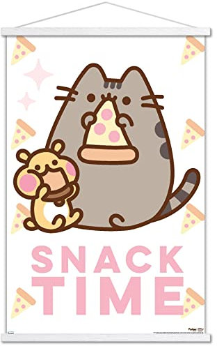 Trends International Pusheen Wandposter Snack Time, 56,8 x 86,4 cm, hochwertiger Druck und weißer Aufhänger