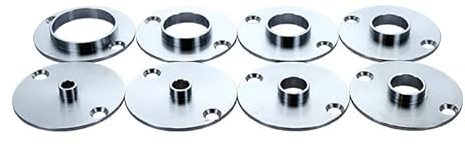 Kopierhülsen-Set 8-teilig | Passend für Oberfräsen von Trend, Perles, Elu & DeWalt | Außendurchmesser 10–40 mm | Robuster Stahl | 50 mm Achsabstand | Hülsenhöhe 6 mm