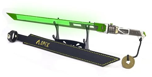 APEX Crypto Heirloom Biwon Blade Metal Data Knife Action Figures Toys Collection Keychain Gift Party Supplies Desk Decoration (Biwon Blade Neon Green 12''), Multicolor, Medium
