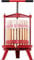 VEVOR SC-W12L 3.2Gal/12L, Cast Iron Manual Grape Presser for Wine Making, Cider Tincture Vegetables Honey Olive Oil Press with Beech Wood Hollow Basket T-Handle 0.1 Thick Plate 3 Feet, Coated, Red