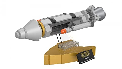 BlueBrixx Pro - Star Trek Phoenix - Sci-Fi Raumschiff-Modellbausatz für Erwachsene und Kinder, Klemmbausteine-Set aus 121 Teilen, Offizielle Lizenz, Science-Fiction Geschenk, 104961