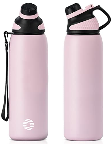 Fjbottle Gourde Isotherme avec Couvercle Magnétique - 400ml/600ml/800ml/1L/1.5L - Bouteille Isotherme Étanche sans BPA, Gourde Inox Bouche Standard, Gourde Enfant pour Sport, Gym, Voyage
