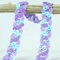 12 Meter 18mm Glitzer Pailletten Spitzenband Paillettenband Spitzenborte Geflochten Dekoband Zierband Borten Bänder Pailletten Bänder Trim Bortenband für DIY Nähen Kostüme Handwerk Verzierungen,Lila