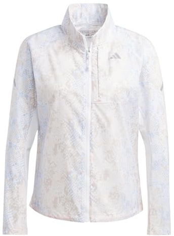 Adidas Damen Fast Iteration Aop Running Jacke, White/Alumina, L