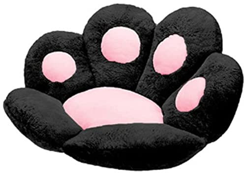 Giftik Sitzkissen in Katzenpfoten-Form, gemütlich, Faule Ischias, Bleicher, Sitze, Sesselpolster, Schmerzlinderung, Rückenkissen für Zuhause, Büro, Stuhl, Boden (schwarz)