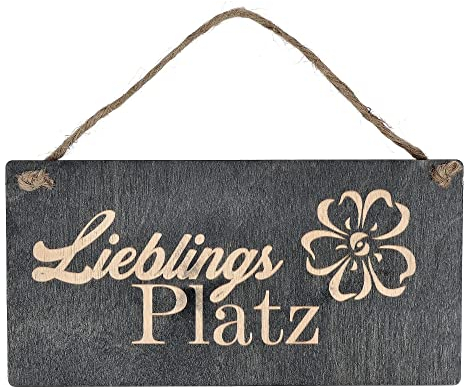 Spruchreif | Holzschild mit Spruch | Holzschild mit Gravur rechteckig | Türschild | Shabby Landhaus Vintage Stil | Deko Geschenk | Holz-Dekohänger | Wanddeko | Gartenschild | Lieblingsplatz