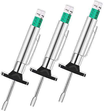 Tyre Tread Depth Gauge UK, 3 Pcs Color Coded Smart Precise Measurement Tool, for Cars, Trucks, Motorcycles - Range 0-25mm