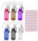 6 botellas de spray de 60 ml con 6 mosquetones, 64 pegatinas, mini atomizador, botella de spray transparente, botella dispensadora de viaje portátil, recipiente multiusos recargable (6 colores)