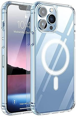 BRELIE Magnetic Phone Case with Privacy Screen Protector, Compatible with iPhone 12/12 Pro, MagSafe Wireless 20W Charging, Shockproof, Anti-Scratch Clear