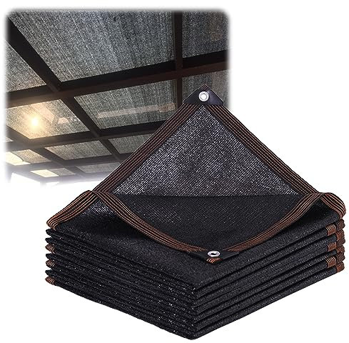 FVTVHEV Sonnensegel Schattiernetz, 50% Schattentuch mit Ösen, UV-beständige Stoffnetzplane für Gewächshausabdeckung, Terrasse, Pflanze, Blumen, Hühnerstall, Carport 700x700cm