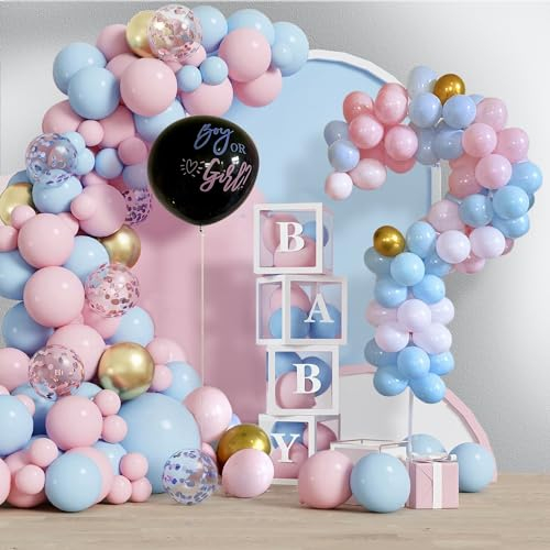 Gender Reveal party decoration 170 PCS gros kit révélation du sexe lors de votre baby shower. Revelez le genre fille ou garçon avec style. Boy or girl