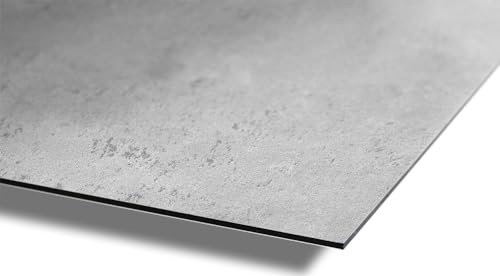AUPROTEC Aluverbundplatte 3mm Stein grau hell 2100 x 1200 mm Rückwandpaneel Aluminium Verbund Platte I wasserbeständige Wandverkleidung I Wanddeko für Wohn- und Feuchträume Auswahl: 210x120 cm
