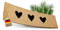 ElbFuchs® Fußmatte Kokos 75x25cm mit Herzen [EXTRA LANGLEBIG & rutschfest] | Kokosmatte Fussmatte Aussen & Innen | Fußabtreter für Haustür