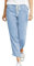 Cegerne Damen Leinenhose Lang Leicht Sommerhose Loose Fit Casual Stoffhose mit Taschen Strand, Blau-0, XXL