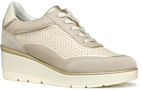 Geox D ILDE B, Zapatillas Mujer, Beige/Lt Taupe, 36 EU
