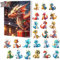 Dinosaurier Weihnachts Adventskalender,Adventskalender Dinosaurier,Dinosaurier Adventskalender 2024,Dinosaurier Weihnachtsschmuck Anhänger,Countdown Kalender Partygeschenke 2D Dinosaurier Ornament