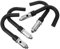 Telescopic Ladder Roof Hook Kit with Stabilizer Brackets Wheels and Extension 4pcs Black Rubber Ridge Ladder Attachment