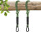 WWFFEN 2er Schaukel Befestigung Seil,53cm Hängematte Hängesessel Aufhängung Set Befestigung,Seil mit Karabiner Für Outdoor-Baumschaukel Spielplatz Schaukelaufhängung,Grün/453kg