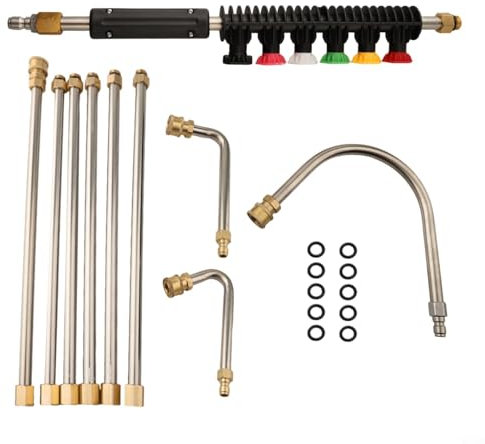 Soluzione di pulizia 4000PSI Kit estensione idropulitrice con vari ugelli