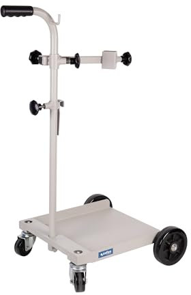 Cofan Brouette porte-bidon de 60 litres | Roues avant de Ø150 mm et arrière de Ø75 mm | Poignée ergonomique | Structure en acier renforcé | Transport de bidons dans les ateliers et environnements