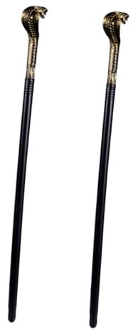 FOMIYES 2stücke Zauberstab Halloween Mit Schlange Kopf Design Spazierstock Für Cosplay Party Dekoration Kostümzubehör Aus Kunststoff